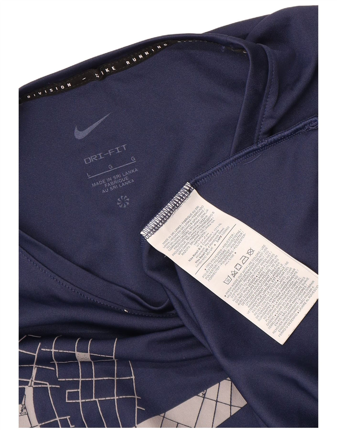 Nike Herren-T-Shirt mit Grafik, groß, Marineblau, Polyester