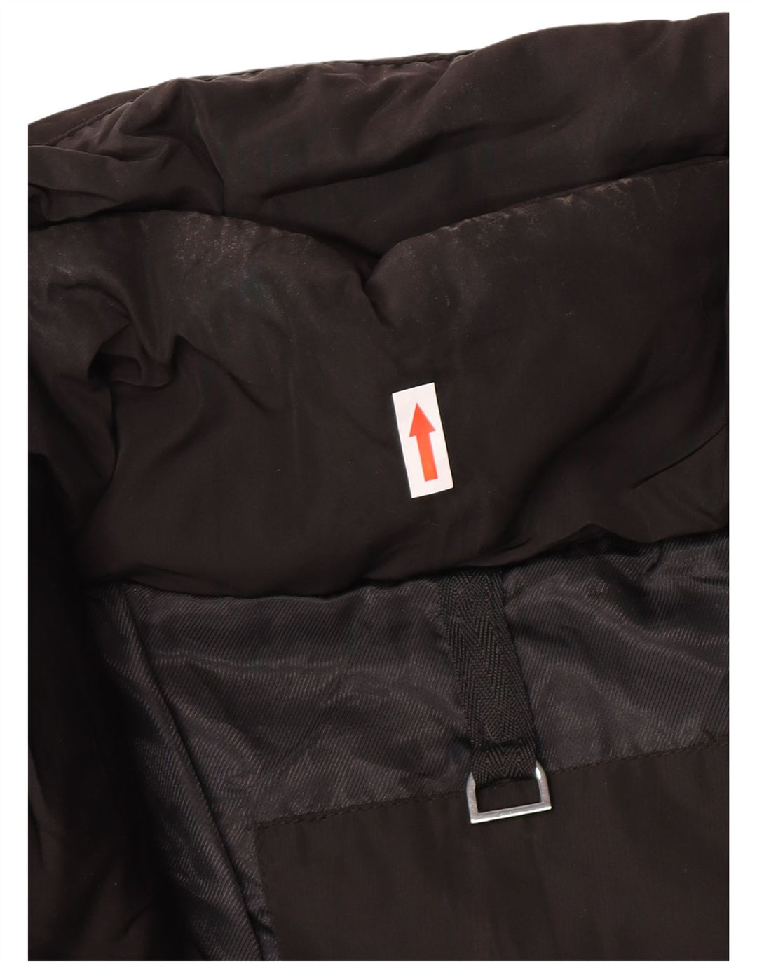 Zara Damen Wattierter Mantel UK 14 Medium Schwarz Polyester