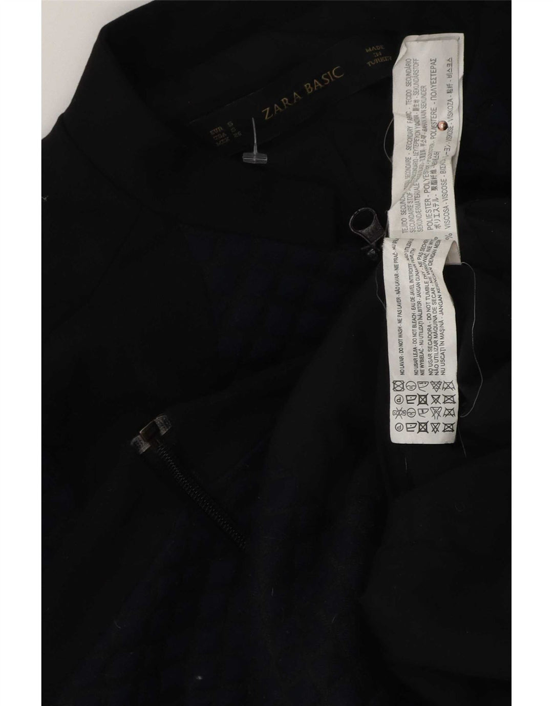 Übergroße Bomberjacke für Damen von Zara, Gr. 10, Größe S, Marineblau, Farbblock