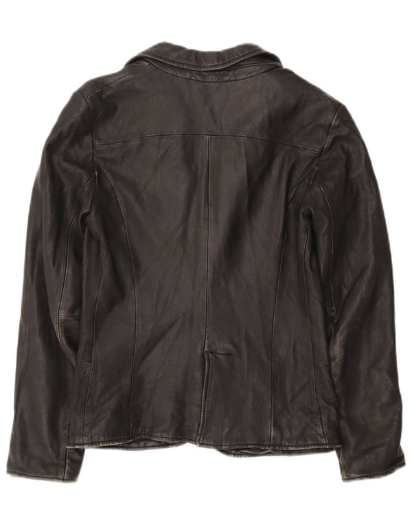 Calvin Klein Damen 1-Knopf-Blazerjacke UK 12 Medium Black Classic