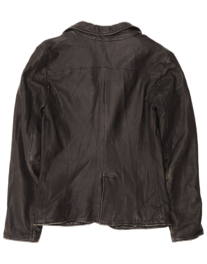 Calvin Klein Damen 1-Knopf-Blazerjacke UK 12 Medium Black Classic