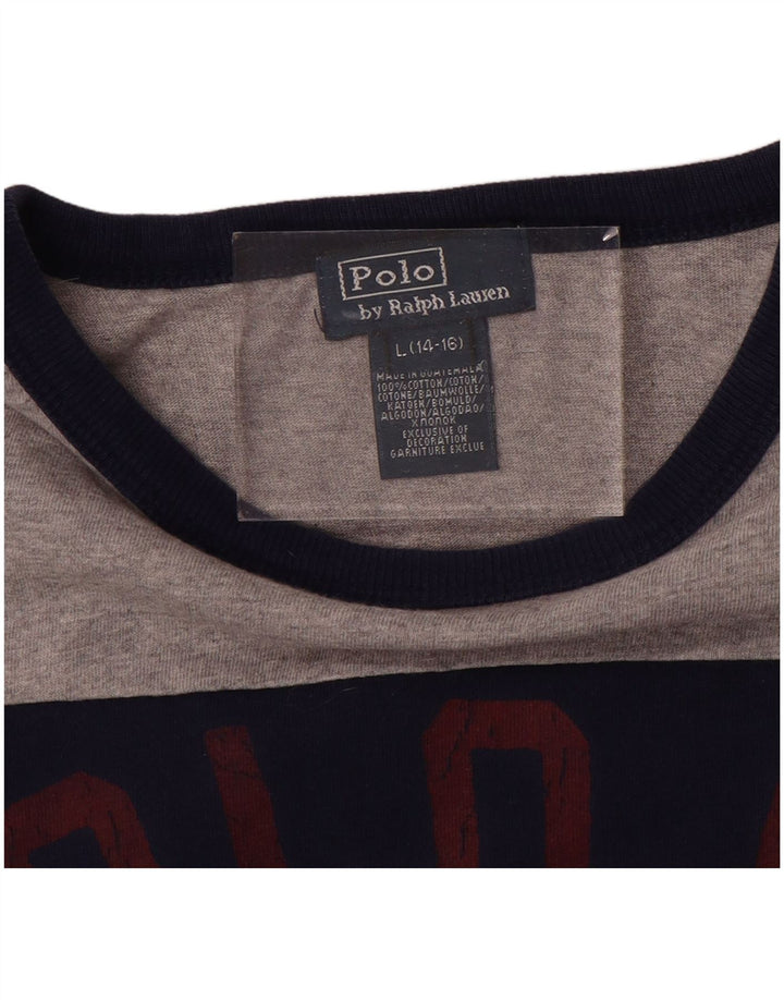 POLO RALPH LAUREN Langarmshirt mit Grafik für Jungen, 11–12 Jahre, Größe L, Blau