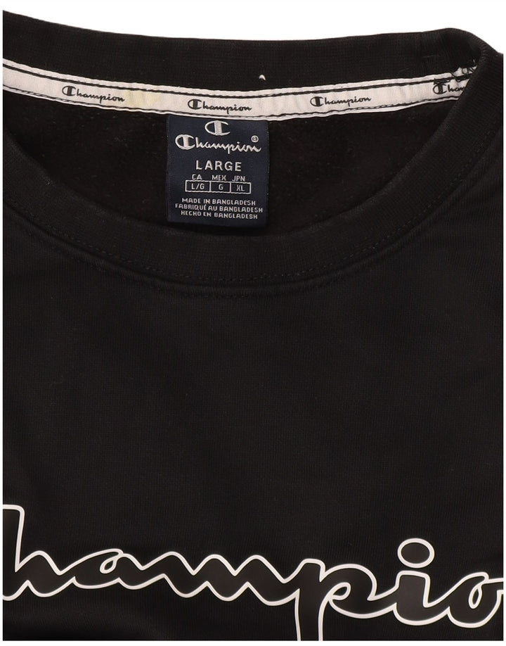 Champion Herren-Sweatshirt mit Grafik, Größe L, Schwarz