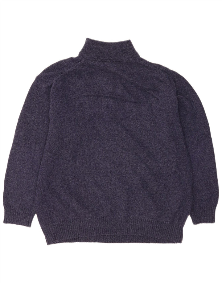 Murphy & Nye Herren-Pullover mit Reißverschluss am Hals, große marineblaue Wolle