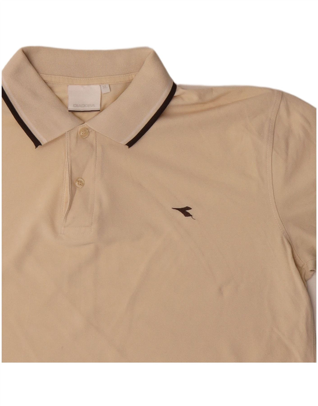 DIADORA Herren Poloshirt XL Beige Baumwolle