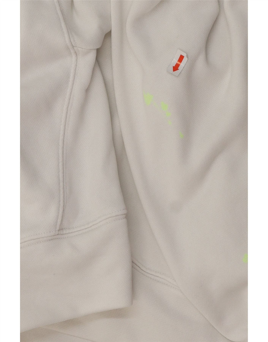 ADIDAS Damen Übergroßer Crop Hoodie Pullover UK 10 Small Weiße Baumwolle