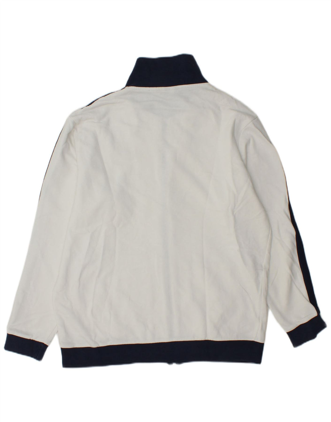 Asics Herren-Trainingsanzug-Top-Jacke, groß, weiße Farbblock-Baumwolle