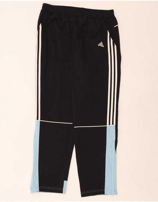 Adidas Herren-Trainingshose UK 40/42 Mittelschwarzes Colourblock-Polyester