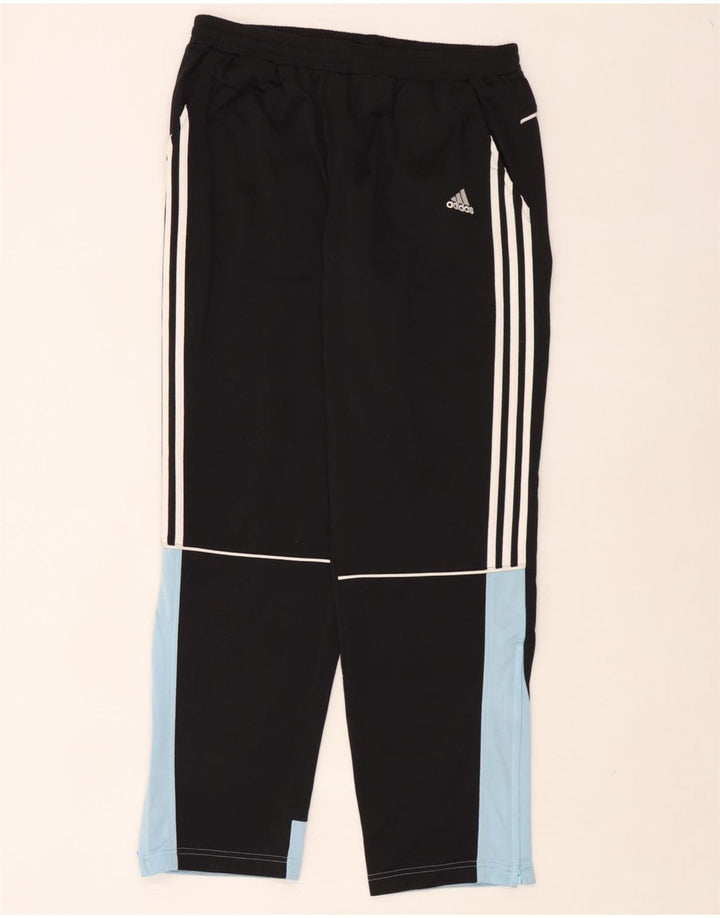 Adidas Herren-Trainingshose UK 40/42 Mittelschwarzes Colourblock-Polyester