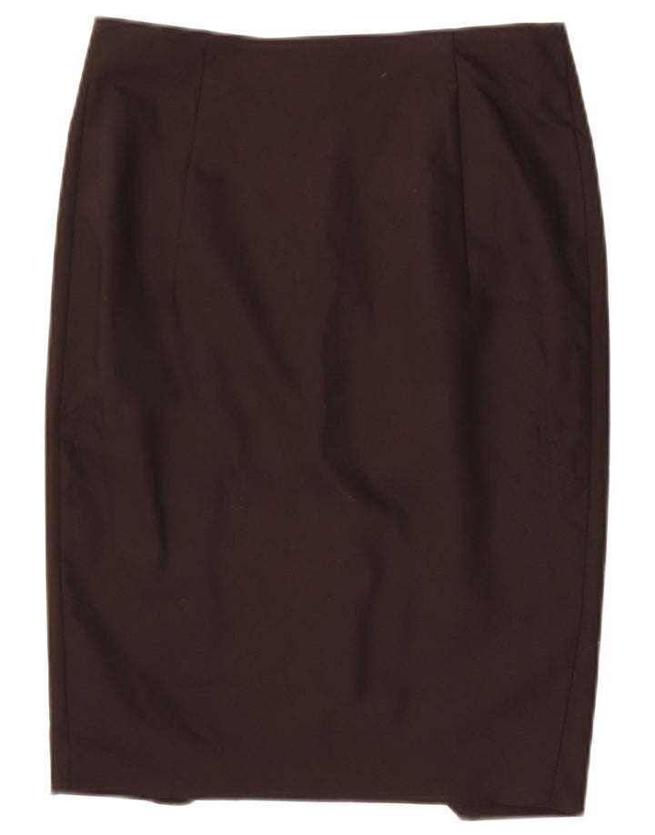 Zara Damen Bleistiftrock Medium W28 Schwarz Polyester