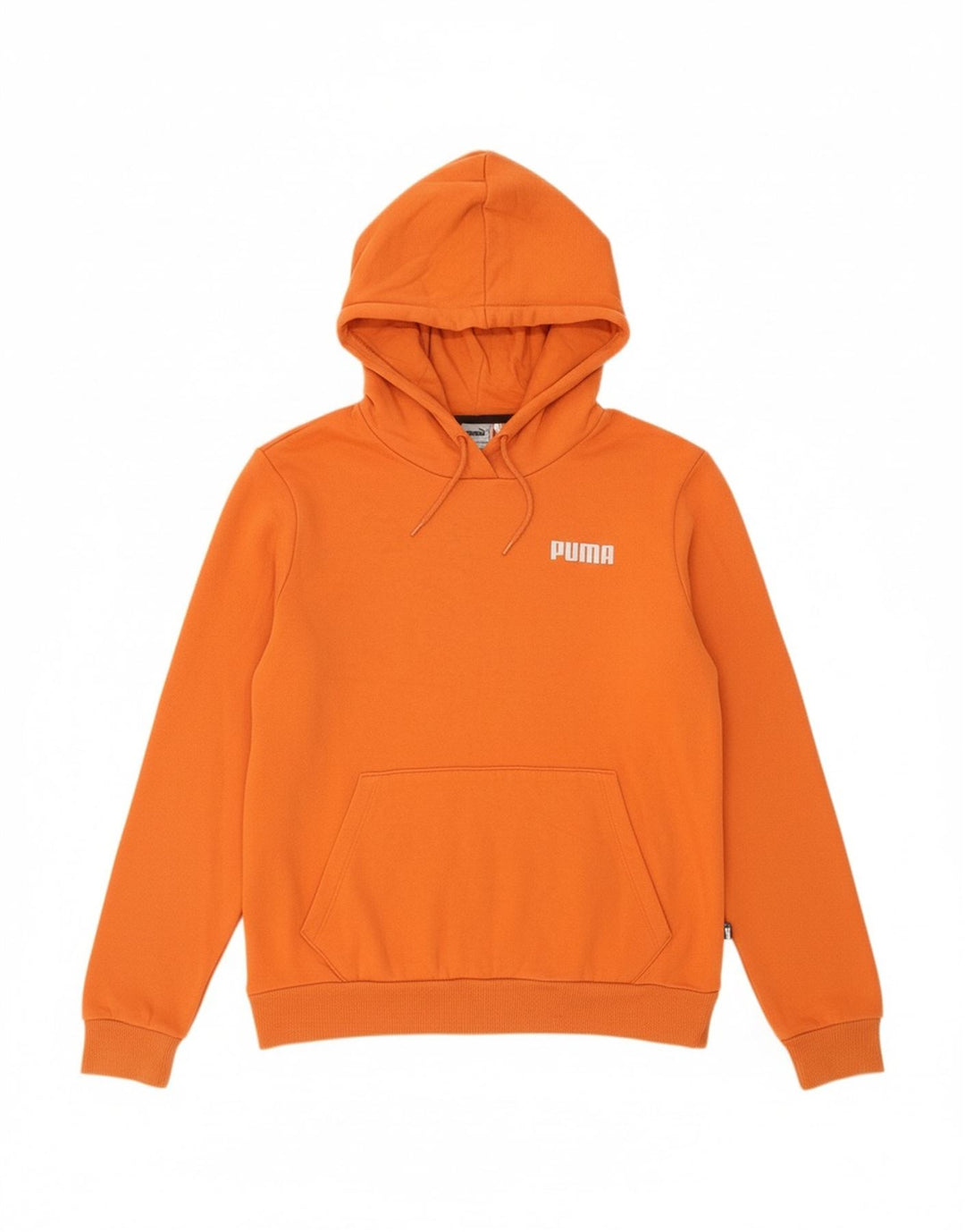 PUMA Womens Hoodie Jumper UK 14 Medium Orange Cotton