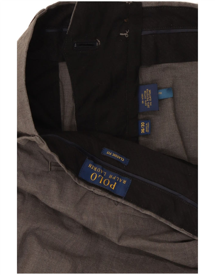 POLO RALPH LAUREN Herren-Chinohose mit klassischer Passform und gerader Passform, W36 L30, Grau