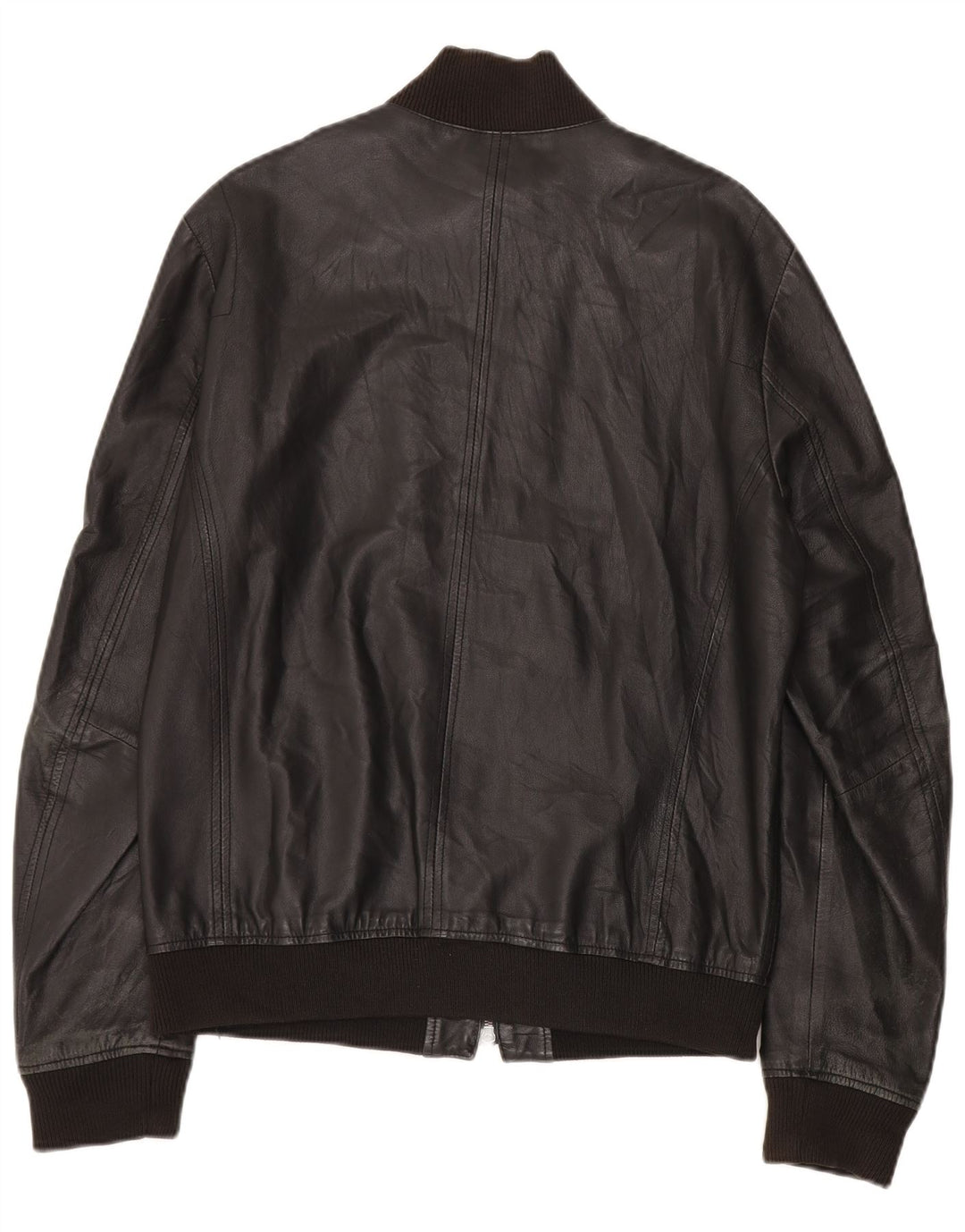 Zen Herren Lederjacke IT 54 XL Schwarzes Leder