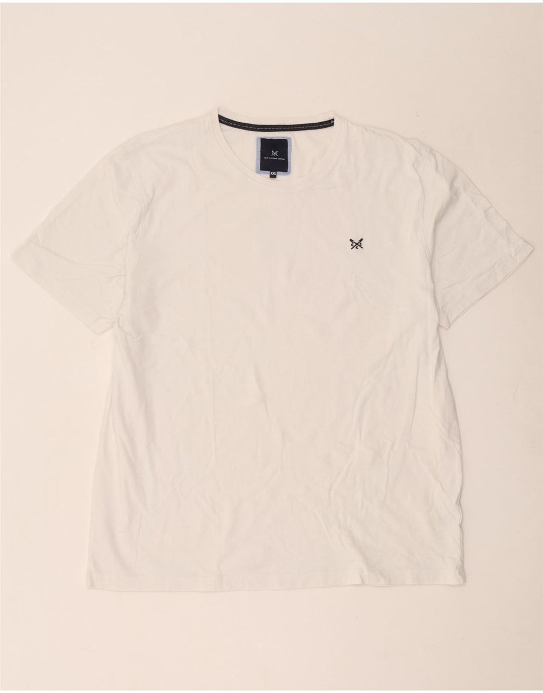 Crew Clothing Herren T-Shirt Top 2XL Weiße Baumwolle