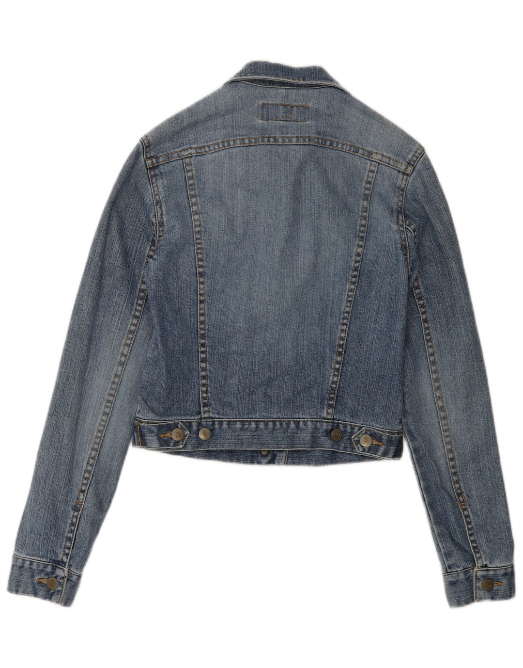 Fcuk Damen-Jeansjacke mit normaler Passform, UK 10, Größe S, Blau, Baumwolle