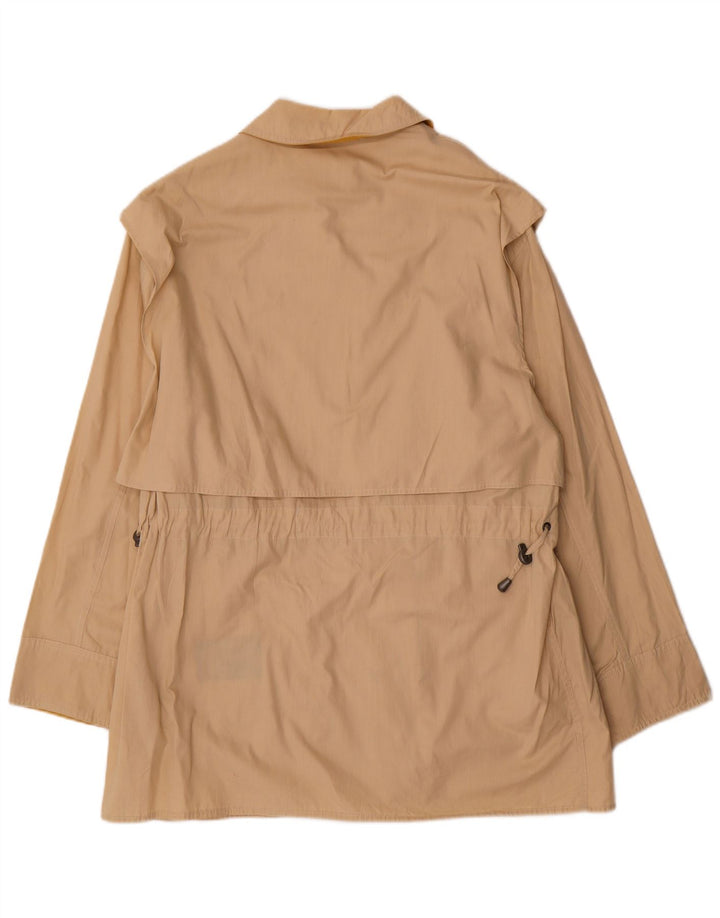 Vintage Damen Trenchcoat IT 46 Große Beige Baumwolle