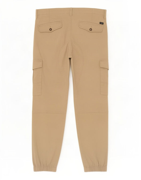 Jack & Jones Mens Joggers Cargo Trousers W31 L30 Beige Cotton