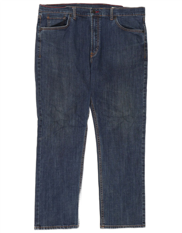 Marks & Spencer Herren Regular Straight Jeans W38 L29 Blaue Baumwolle