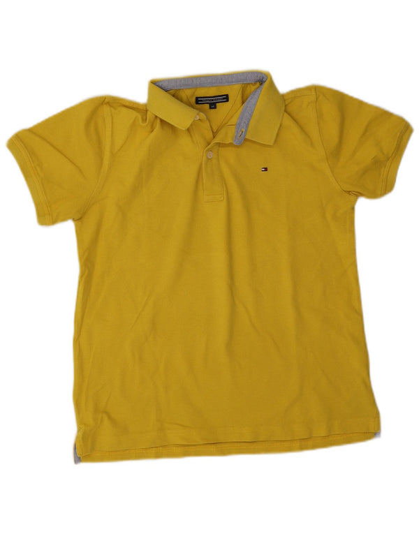Tommy Hilfiger Poloshirt für Jungen, 13–14 Jahre, gelbe Baumwolle