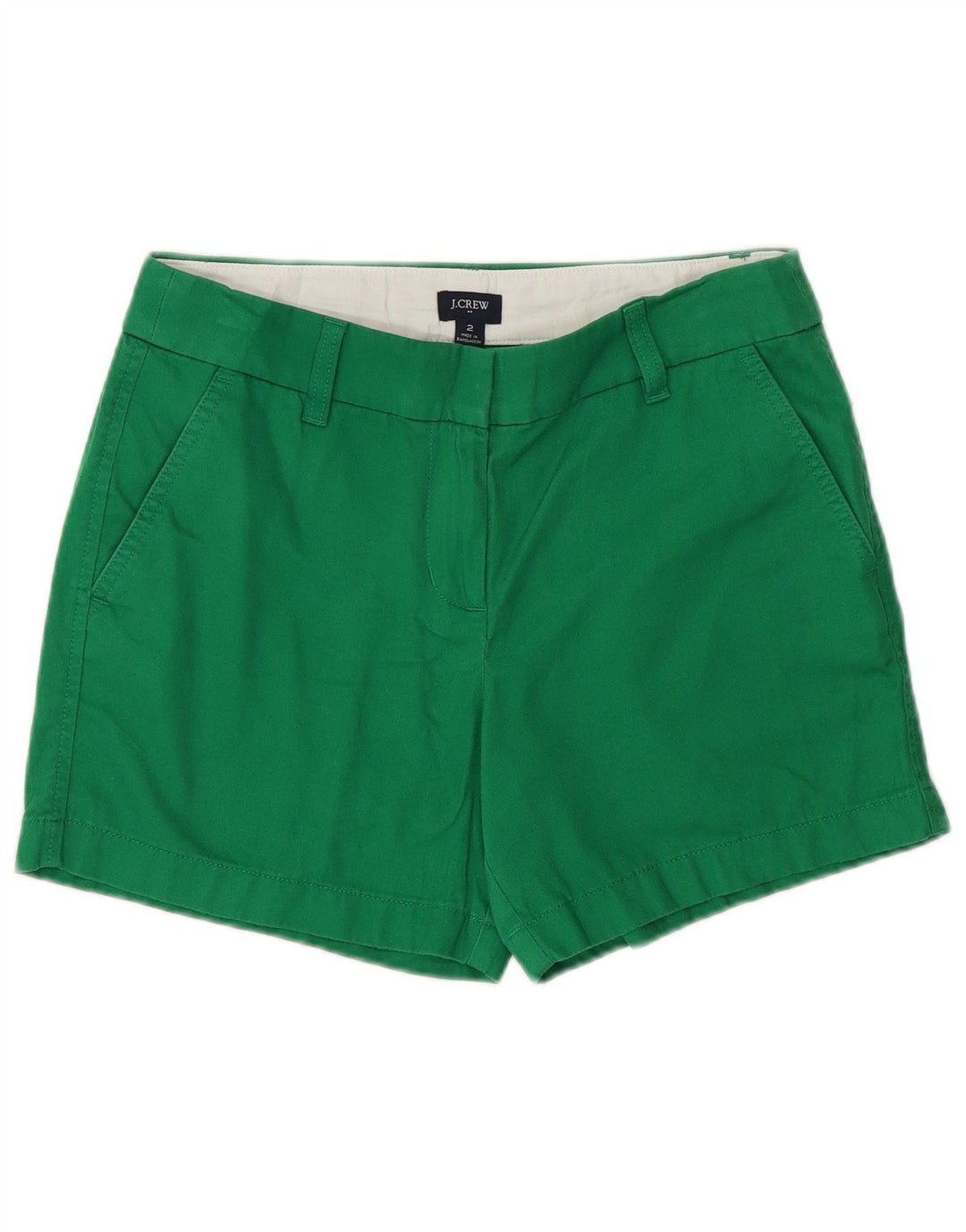 J. CREW Damen Chinoshorts US 2 XS W28 Grüne Baumwolle