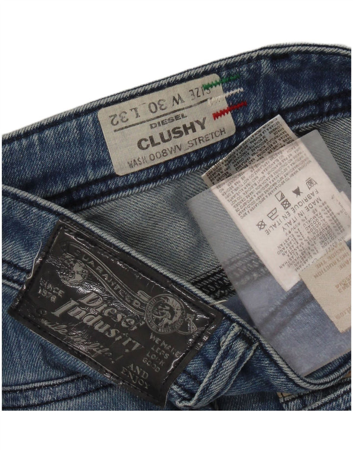 DIESEL Damen Clushy Slim Jeans W30 L29 Blaue Baumwolle