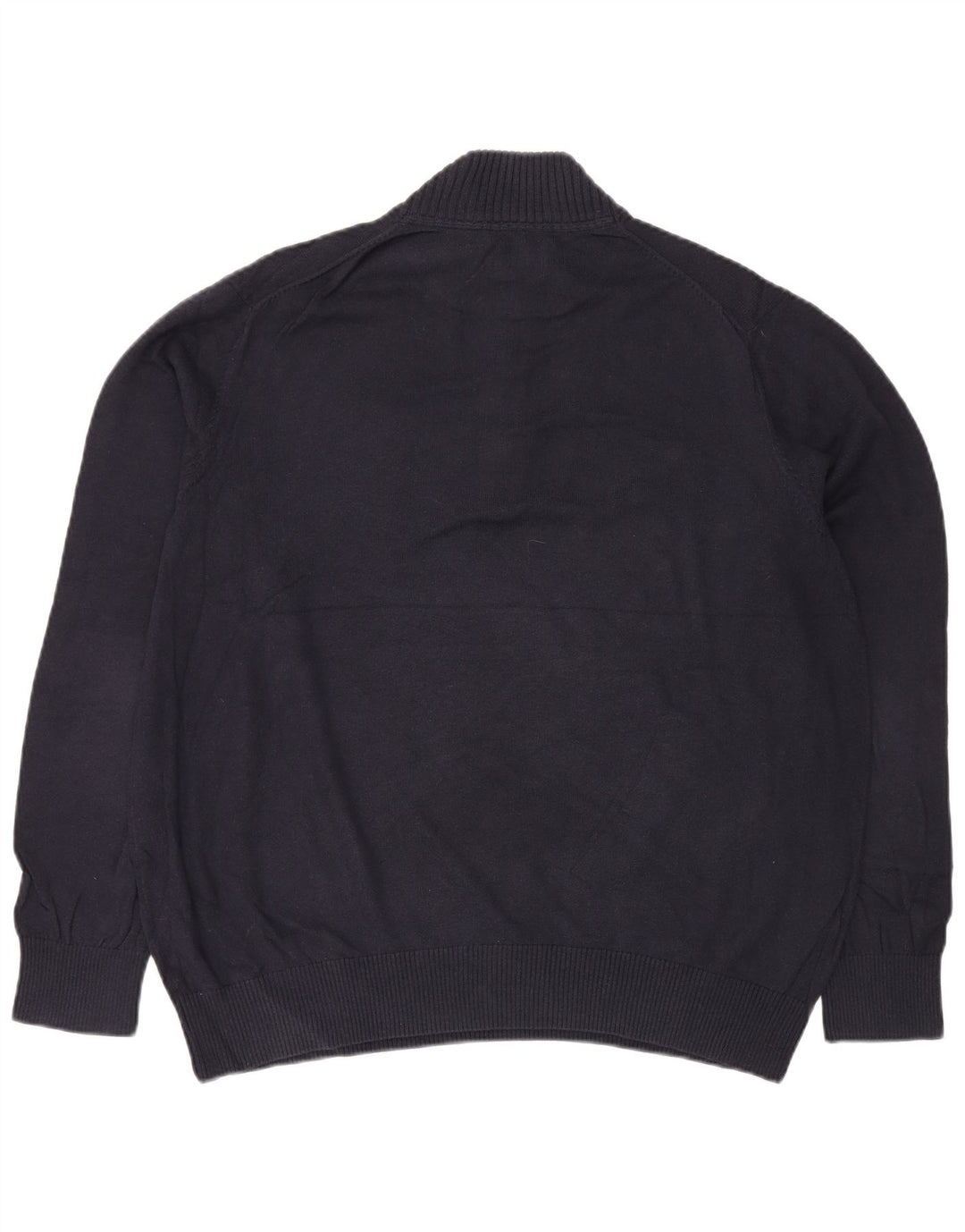 EDDIE BAUER Herren-Pullover mit Reißverschluss, XL, marineblaue Baumwolle