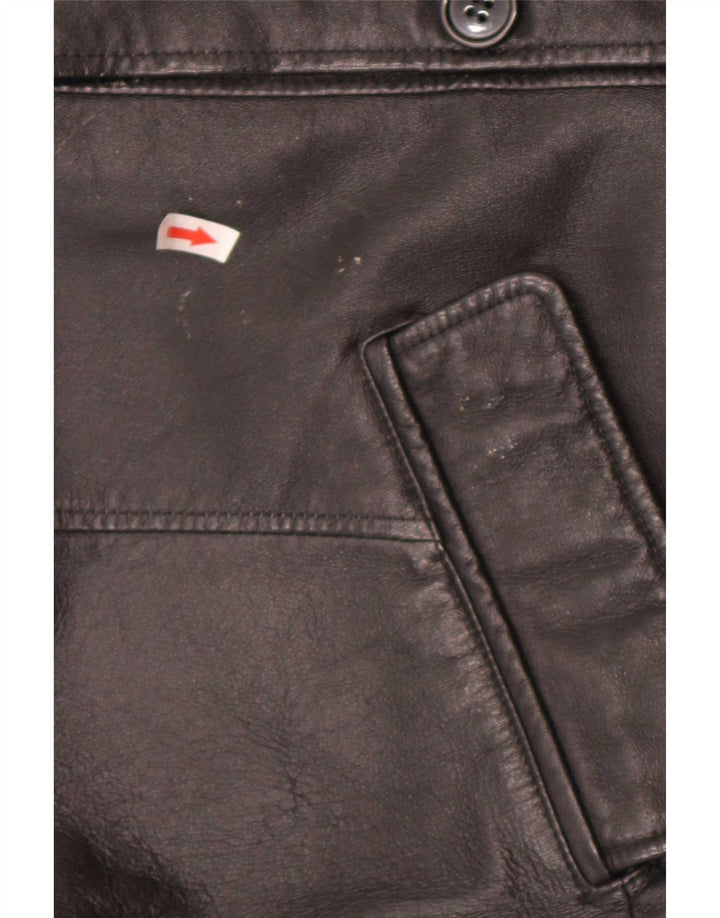 Vintage Herren Lederjacke UK 40 Large Schwarz