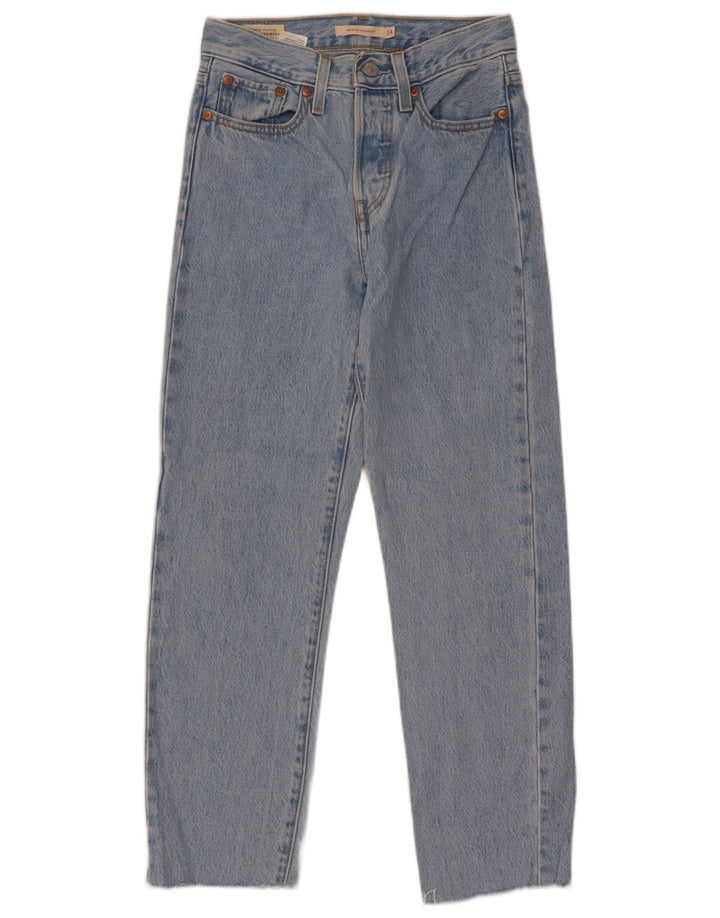 Levi's Damen Wedge Straight Jeans W24 L28 Blaue Baumwolle