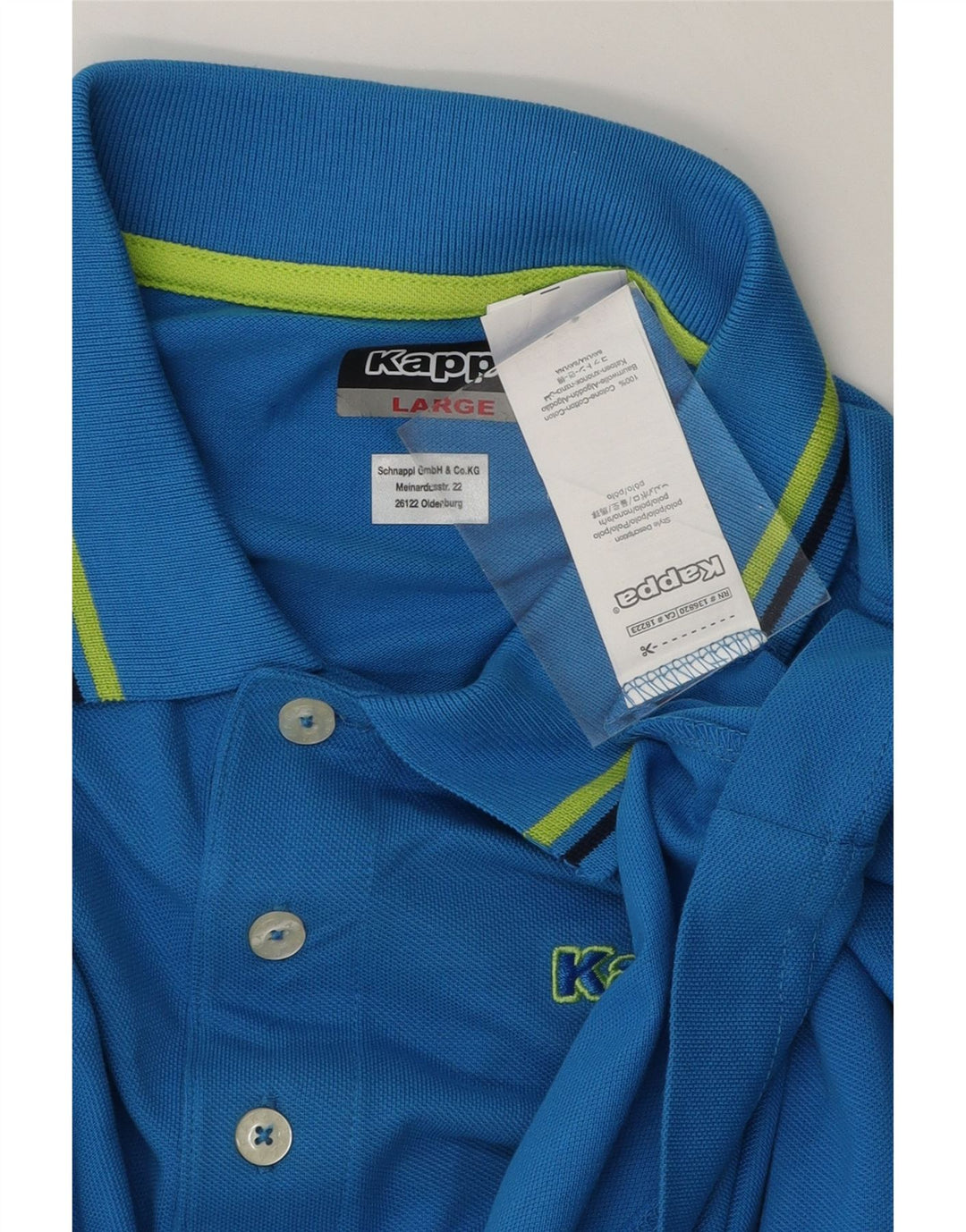 KAPPA Mens Polo Shirt XL Blue Cotton Vintage Kappa and Second-Hand Kappa from Messina Hembry 