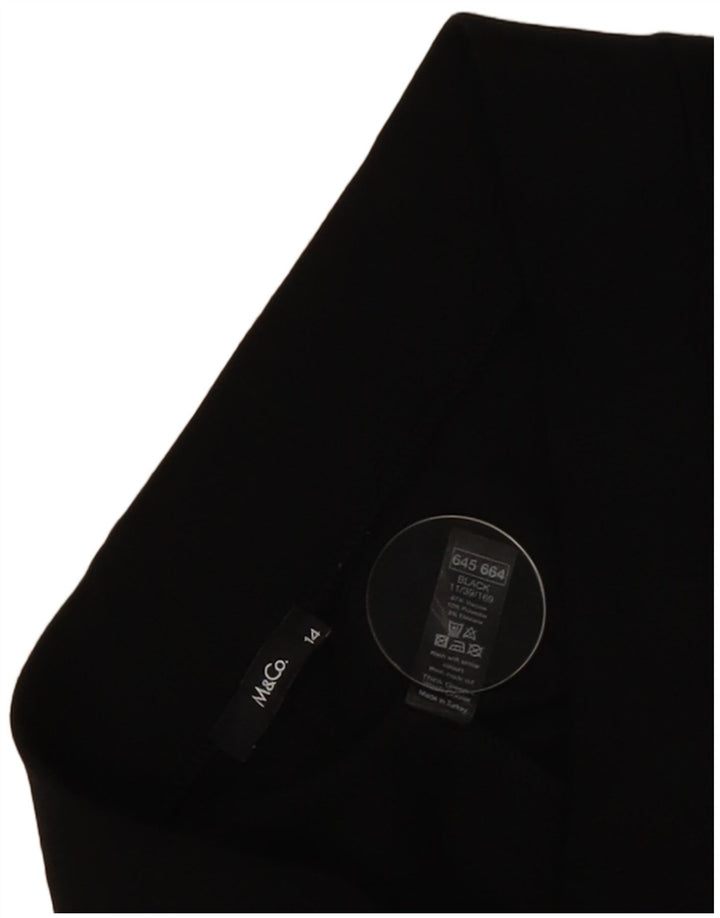M&Co Damen Leggings UK 14 Mittelschwarze Viskose