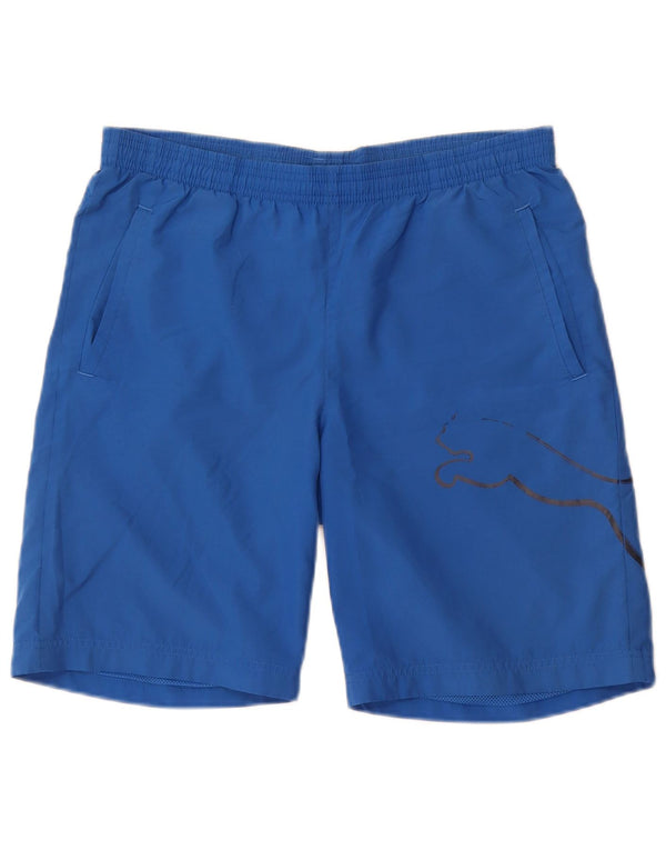 Puma Boys Graphic Sport Shorts 13–14 Jahre, blaues Polyester