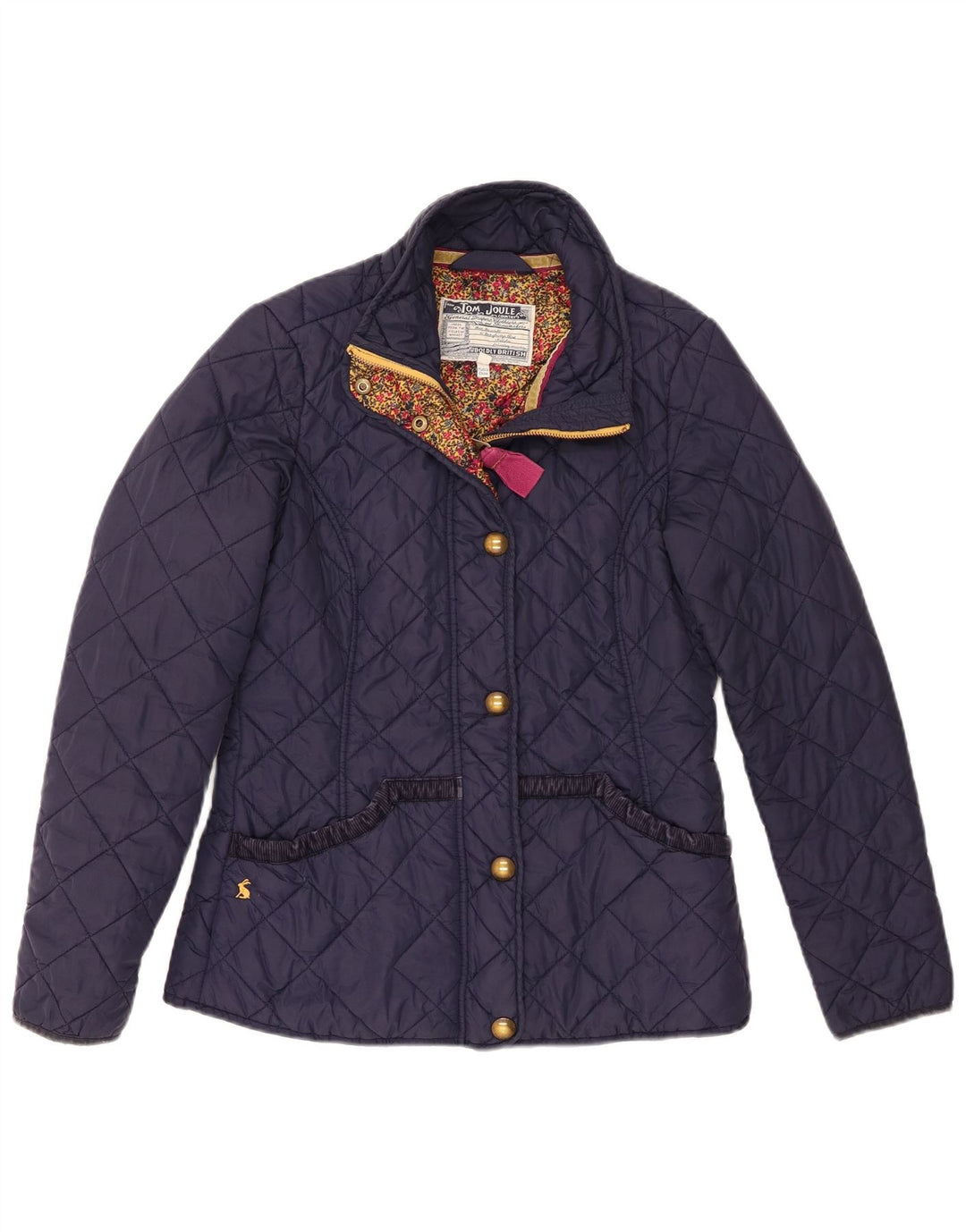 Tom Joule Damen Steppjacke UK 12 Medium Marineblau Polyamid