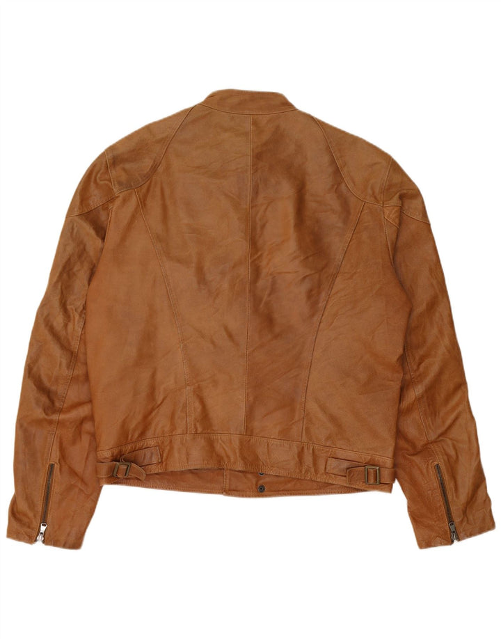 Vintage Herren Lederjacke UK 38 Mittelbraunes Leder
