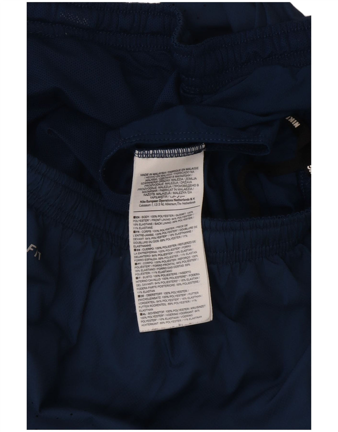 Nike Herren-Sportshorts mit normaler Passform, mittelblau, Farbblock-Polyester, Sport