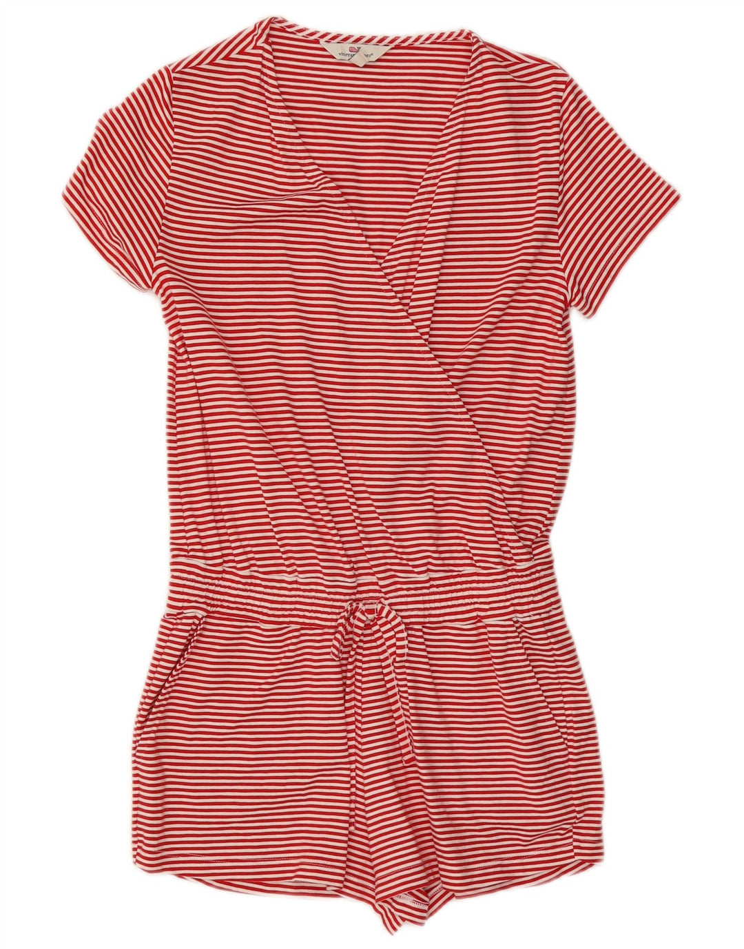 VINEYARD VINES Womens Playsuit UK 2 2XS Red Striped Cotton