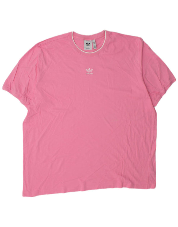 Adidas Herren T-Shirt Top 2XL Rosa Baumwolle