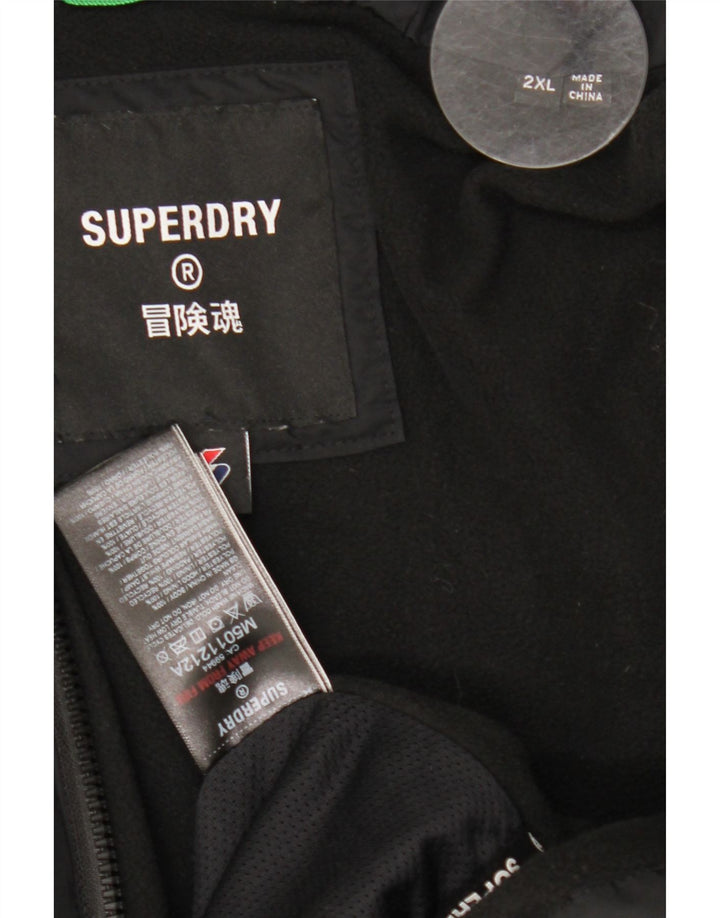 Superdry Herren Wattierte Jacke UK 44 2XL Schwarz Polyester