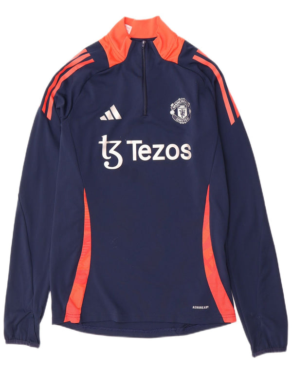 ADIDAS Jungen Manchester United Pullover-Trainingsanzug-Oberteil, 15–16 Jahre, Marineblau