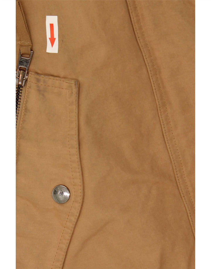 Zara Damen-Parka mit Kapuze, UK 6, XS, Beige, Polyester