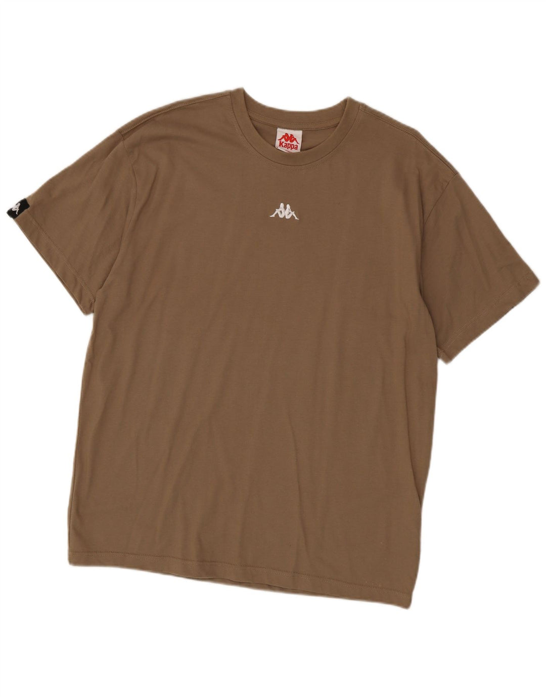 Kappa Herren T-Shirt Top Large Braun Baumwolle