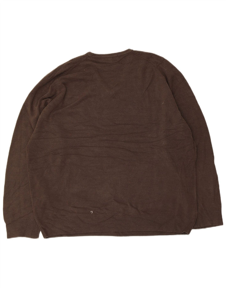 Marks & Spencer Herren-Pullover mit V-Ausschnitt, 2XL, graues Acryl