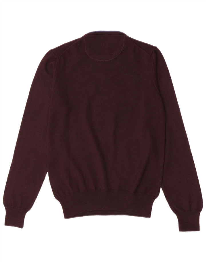 Brooksfield Herren-Pullover mit Rundhalsausschnitt, IT 46, kleine kastanienbraune Schurwolle