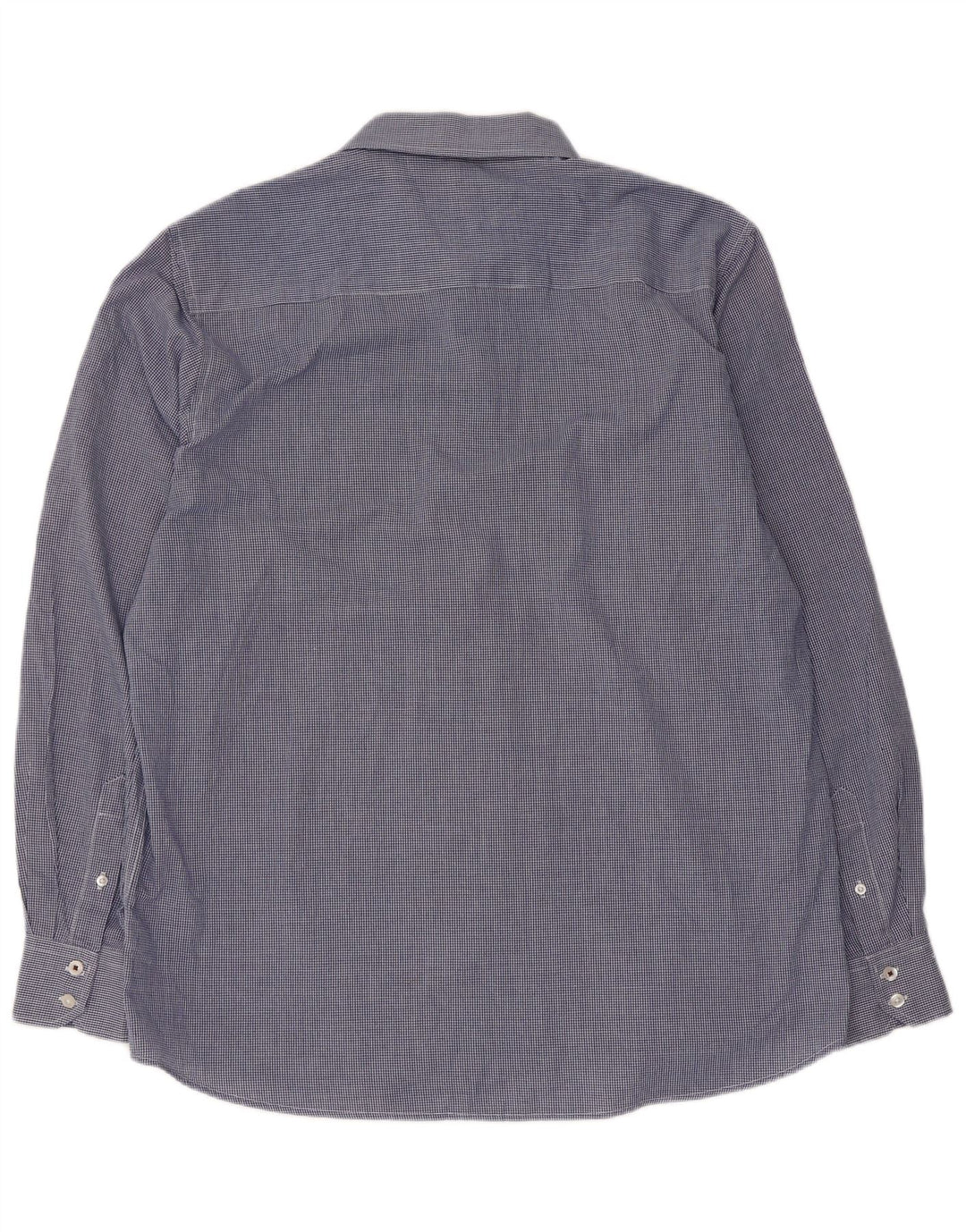 PIERRE CARDIN Herren-Hemd mit normaler Passform, 2XL, blaues Gingham-Polyester