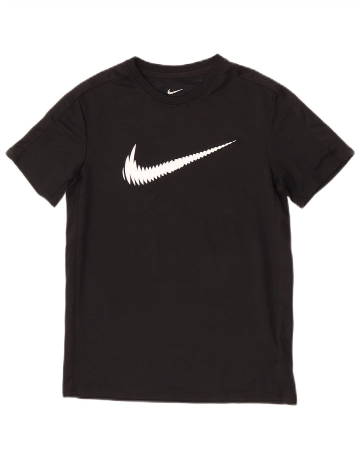 Nike Jungen Dri Fit Graphic T-Shirt Top 10–11 Jahre Mittelschwarzes Polyester