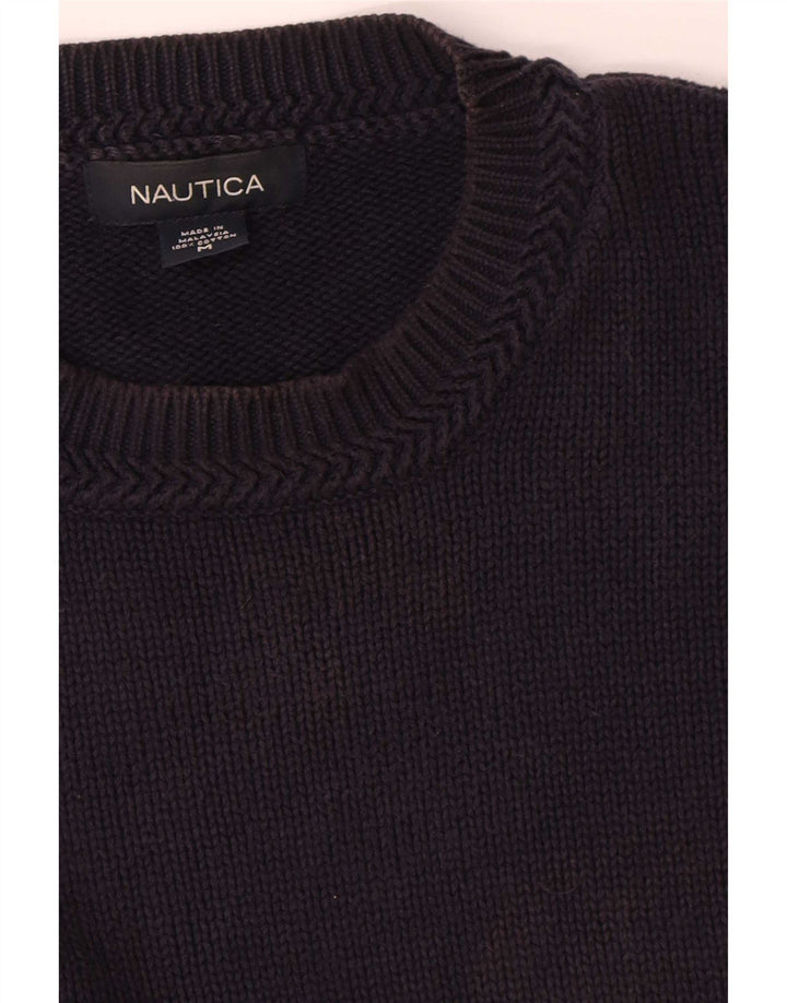 Nautica Herren-Pullover mit Rundhalsausschnitt, lockere Passform, mittleres Marineblau