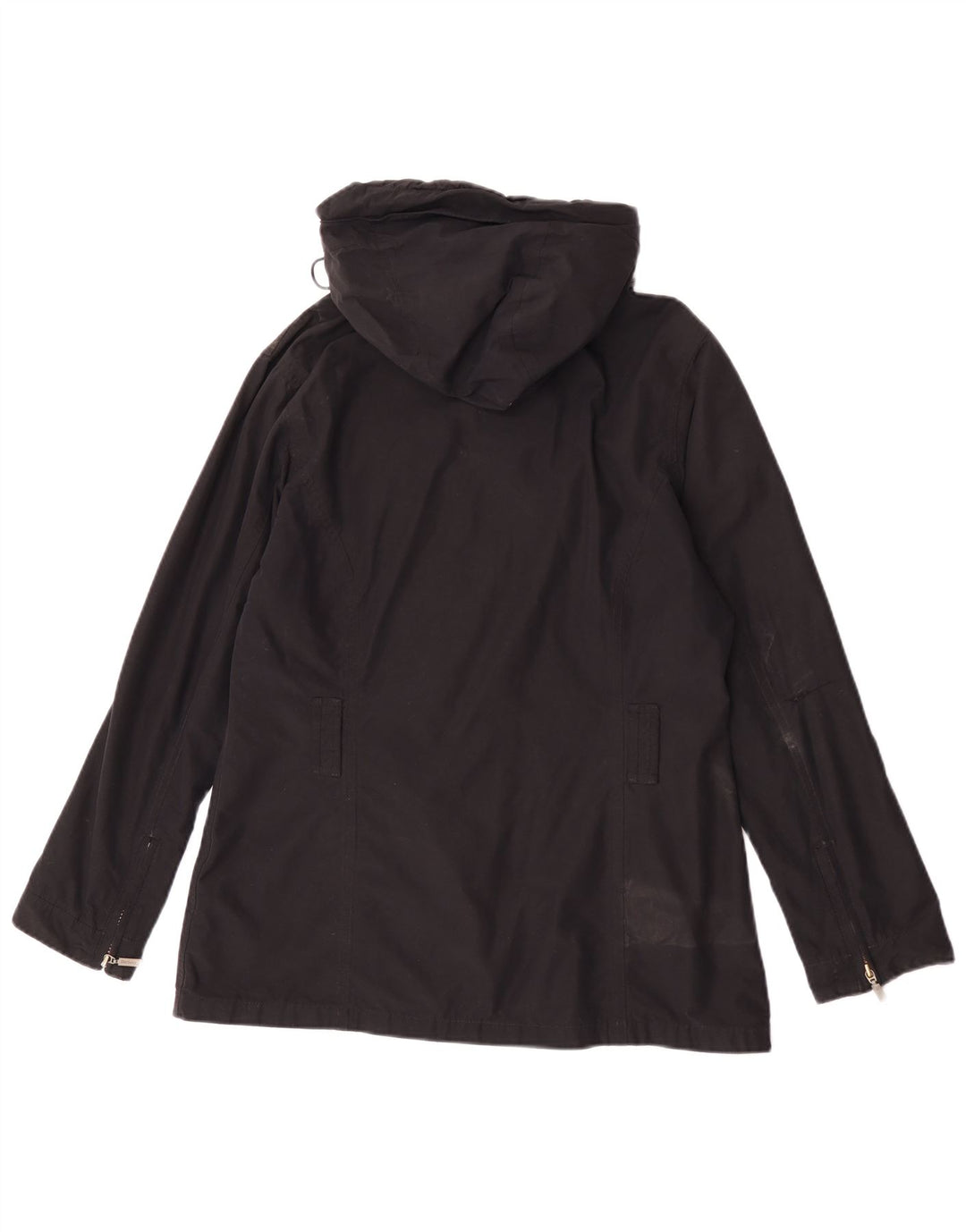 Barbour Damen-Regenjacke mit Kapuze, UK 14, große schwarze Baumwolle