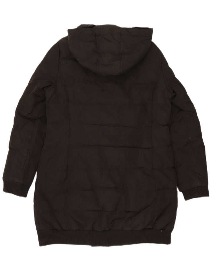 Zara Damen Kapuzenmantel, gepolstert, UK 18, XL, Schwarz, Polyester