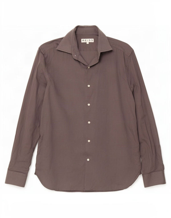 Reiss Mens Shirt Small Grey Cotton