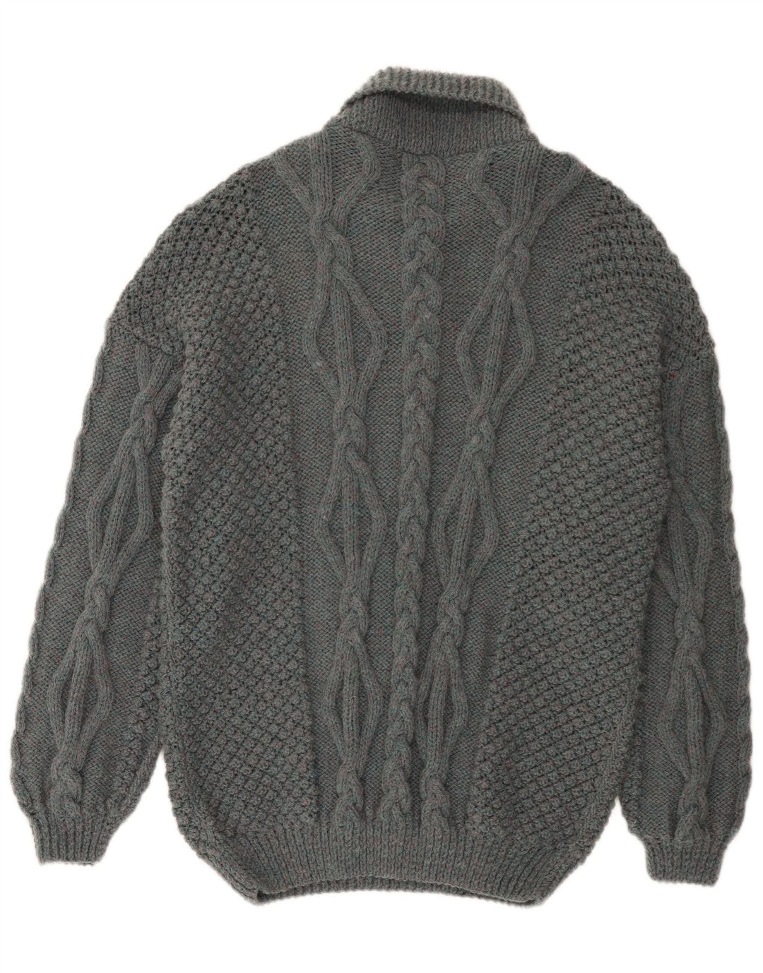 Vintage Herren Rollkragenpullover Pullover Groß Grau