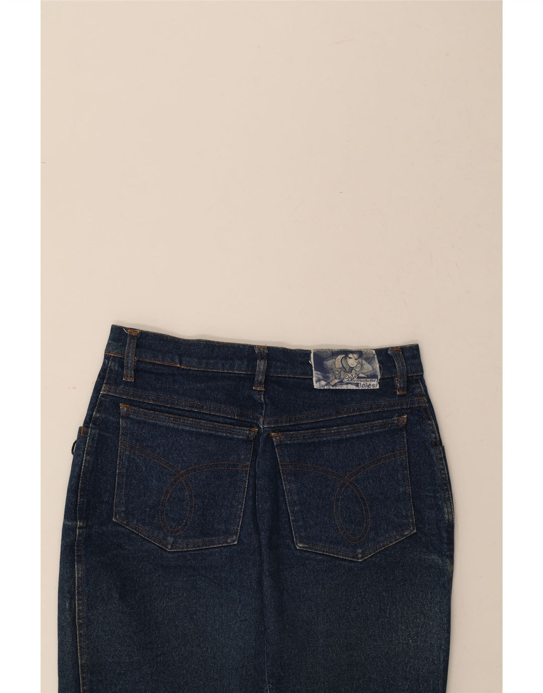 VINTAGE Womens Denim Skirt IT 46 Large W28 Blue Cotton Vintage Vintage and Second-Hand Vintage from Messina Hembry 